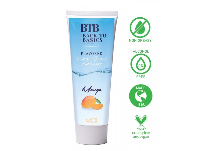 Λιπαντικό Με Γεύση Μάνγκο - BTB Waterbased Mango Lubricant 75ml