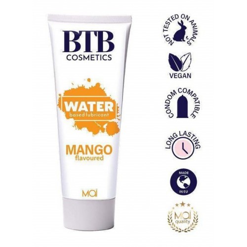 Λιπαντικό Νερού Με Γεύση Μάνγκο - BTB Waterbased Mango Lubricant 100ml