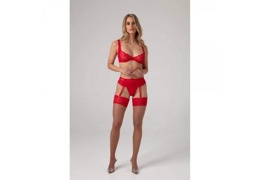 Besired 3 Piece Bra Set Marzia Red