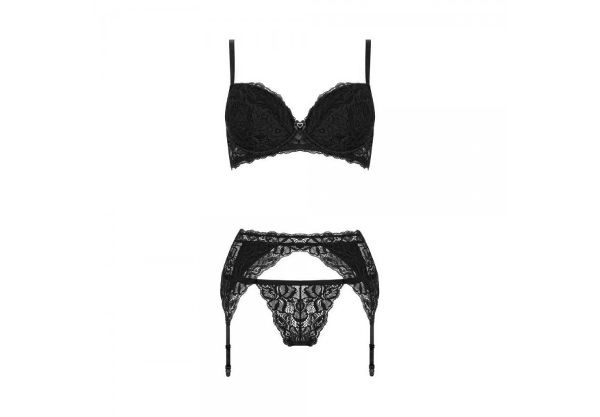 Besired 3 Piece Bra Set Seryna Black