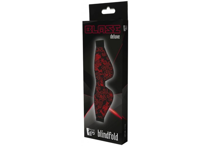 Φετιχιστική Μάσκα Ματιών Με Κέντημα - Dream Toys Blaze Deluxe Blindfold Black/Red