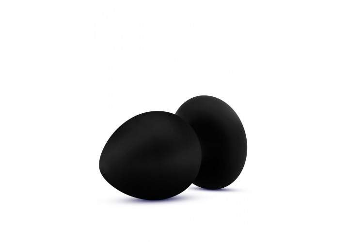 Μαύρη Πρωκτική Σφήνα Σιλικόνης - Blush Anal Adventures Platinum Silicone Stout Plug Medium 7.6cm