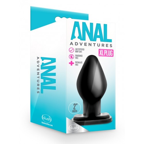 Μαύρη Μεγάλη Πρωκτική Σφήνα - Blush Anal Adventures XL Plug Black 13.3cm