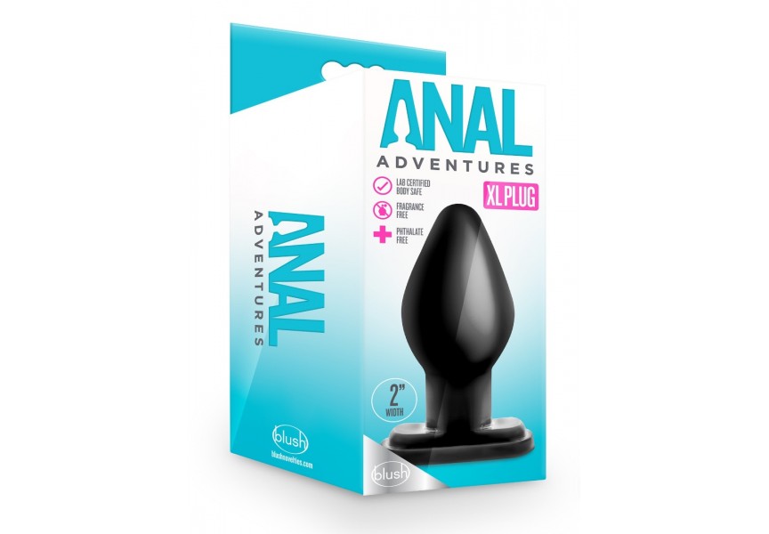 Blush Anal Adventures XL Plug Black 13.3cm