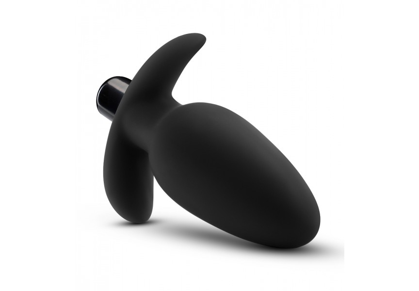 Blush Anal Adventures Silicone Saddle Vibrating Anal Plug Black 12cm