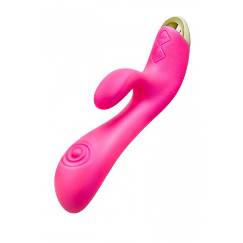 Ροζ Δονητής Rabbit Σιλικόνης 10 Λειτουργίες - Blush Aria Pleasin Af Silicone Rabbit Pink 20.3cm