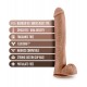 Blush Au Naturel Daddy Realistic Dildo Mocha 35.5cm