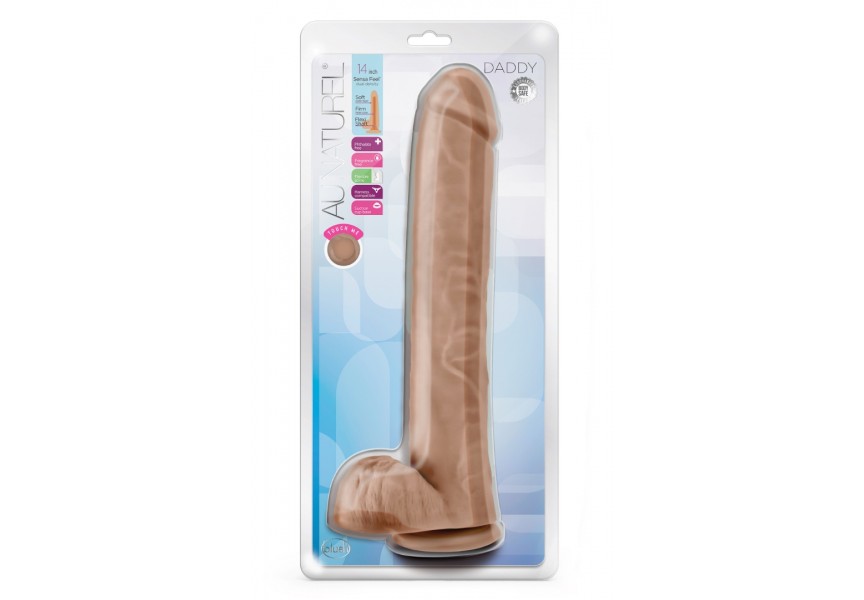 Blush Au Naturel Daddy Realistic Dildo Mocha 35.5cm