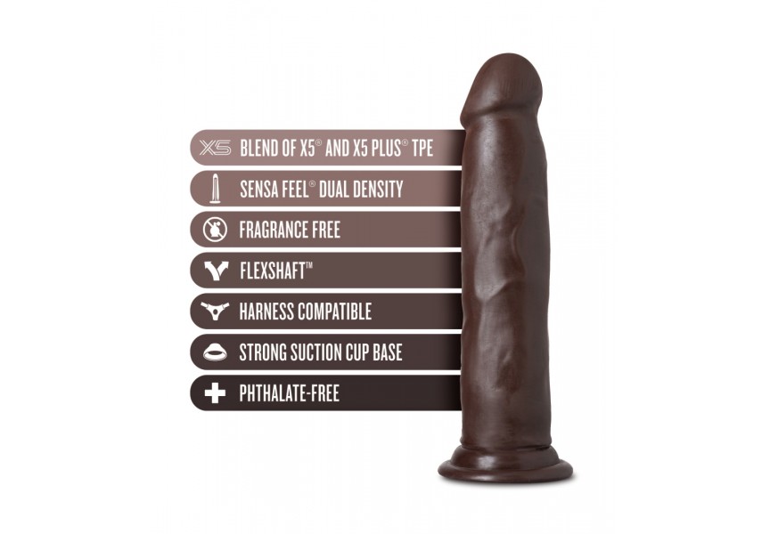 Blush Au Naturel Jackson Realistic Dildo Chocolate 24cm