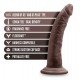 Ρεαλιστικό Ομοίωμα Πέους Με Βεντούζα - Blush Au Naturel Jack Dildo Chocolate 19cm