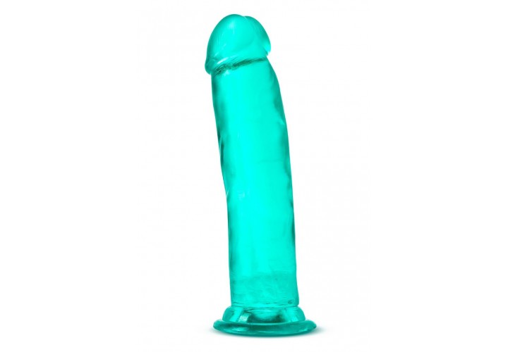 Γαλαζοπράσινο Ρεαλιστικό Ομοίωμα Πέους Με Βεντούζα - Blush B Yours Plus Thrill N Drill Teal 24cm