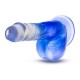 Μπλε Ρεαλιστικό Ομοίωμα Με Βεντούζα - Blush B Yours Stella Blue Dildo Blue 16.5cm