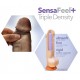 Dr Skin Plus Thick Posable Dildo With Squeezable Balls Chocolate 21.6cm