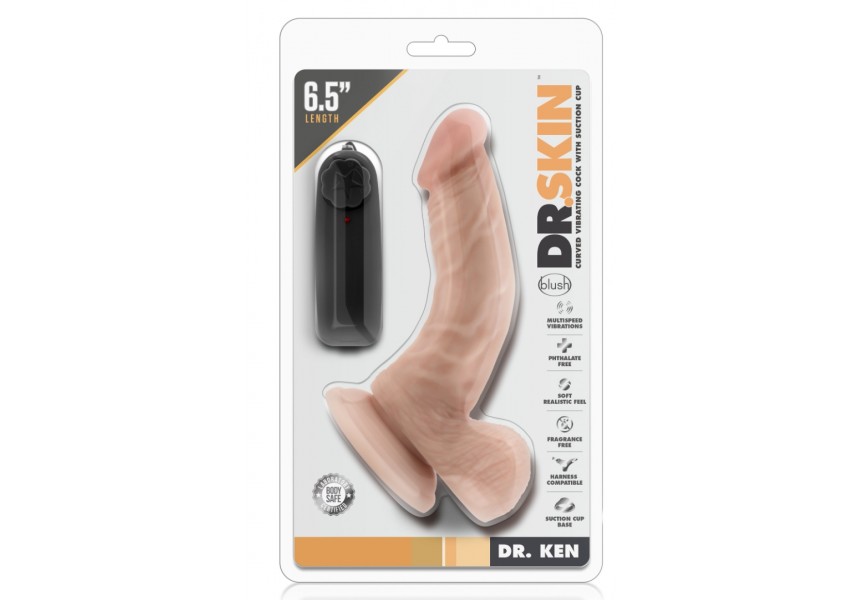 Blush Dr. Skin Dr. Ken Vibrating Cock Beige 16.5cm