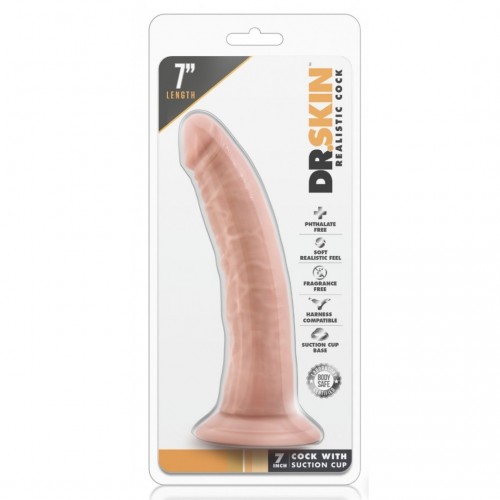 Ρεαλιστικό Ομοίωμα Πέους Με Βεντούζα - Blush Dr. Skin Realistic Cock Suction Cup Vanilla 19cm