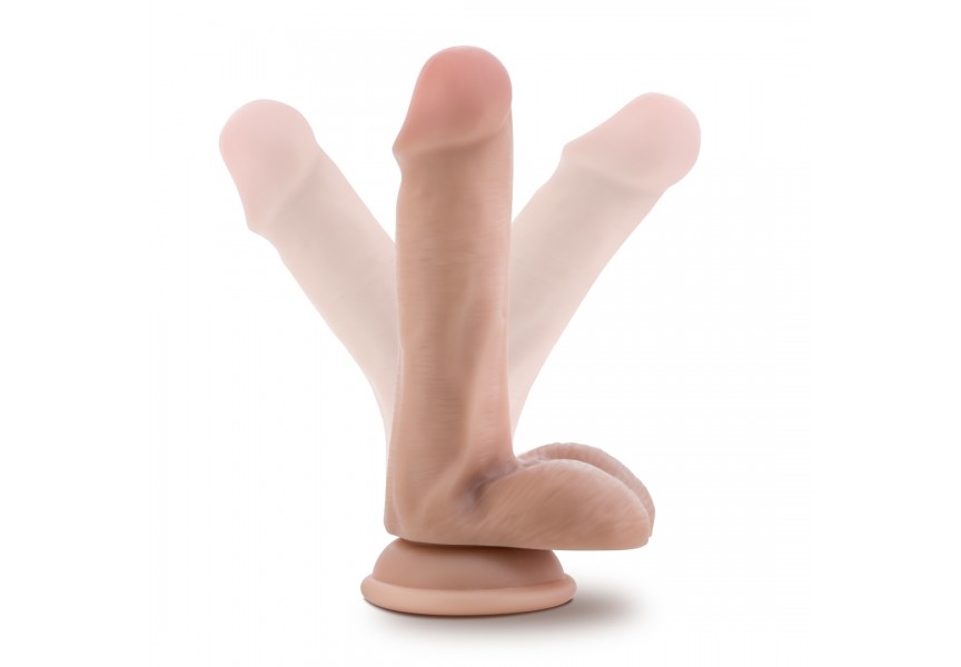 Ρεαλιστικό Ομοίωμα Πέους Με Βεντούζα - Blush Dr. Skin Plus Posable Dildo With Balls Vanilla 16.5cm