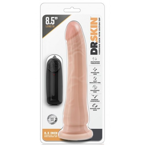 Blush Dr. Skin Vibrating Realistic Dildo Vanilla 21.5cm