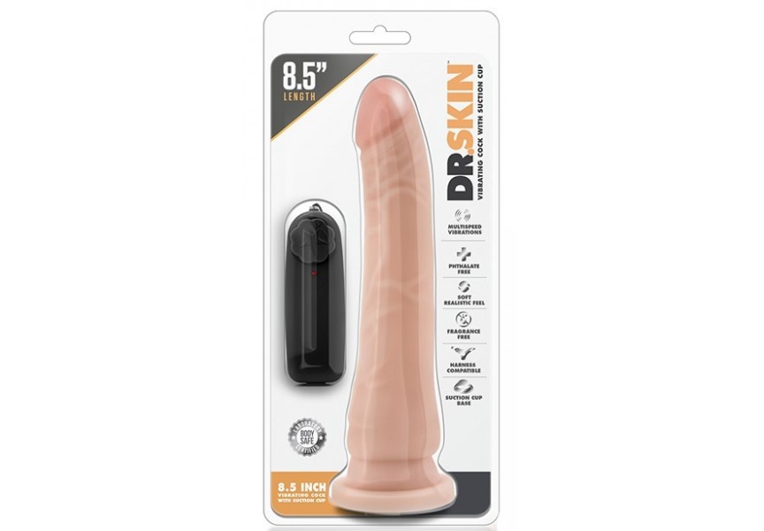 Blush Dr. Skin Vibrating Realistic Dildo Vanilla 21.5cm