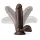 Ρεαλιστικό Ομοίωμα Πέους Με Άξονα Στήριξης - Blush Dr. Skin Plus Posable Dildo With Balls Chocolate 17.7cm
