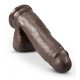 Ρεαλιστικό Ομοίωμα Πέους Με Άξονα Στήριξης - Blush Dr. Skin Plus Posable Dildo With Balls Chocolate 17.7cm