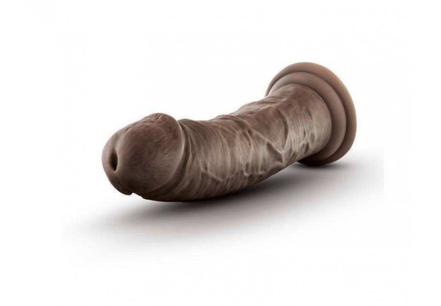 Ρεαλιστικό Ομοίωμα Πέους Με Βεντούζα - Blush Dr. Skin Thick Posable Realistic Dildo Chocolate 20.3cm