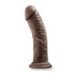 Ρεαλιστικό Ομοίωμα Πέους Με Βεντούζα - Blush Dr. Skin Thick Posable Realistic Dildo Chocolate 20.3cm