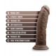 Blush Dr. Skin Dr. Shepherd Dildo With Suction Cup Chocolate 20.3cm