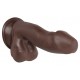 Ρεαλιστικό Ομοίωμα Πέους Με Όρχεις & Βεντούζα - Blush Au Naturel Troy Dildo Chocolate 16.5cm