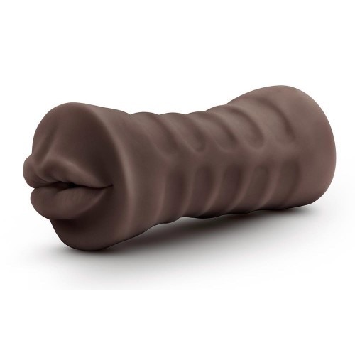 Blush Hot Chocolate Realistic Vibrating Mouth Stroker Heather 13.3cm