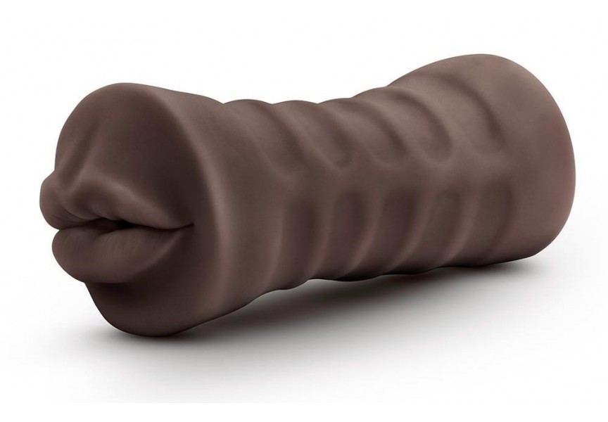 Blush Hot Chocolate Realistic Vibrating Mouth Stroker Heather 13.3cm