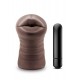 Blush Hot Chocolate Realistic Vibrating Mouth Stroker Heather 13.3cm