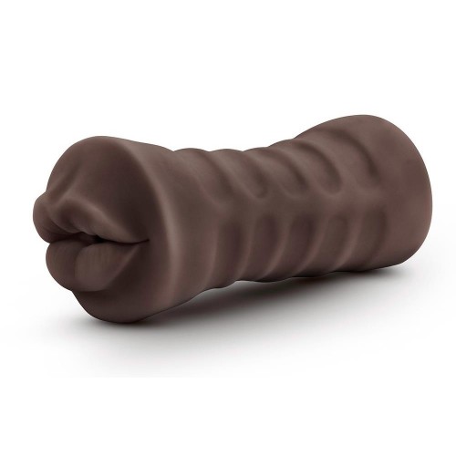 Blush Hot Chocolate Realistic Vibrating Mouth Stroker Renee 12.7cm