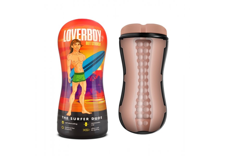 Blush Loverboy Surfer Dude Stroker Butt Beige 17.7cm