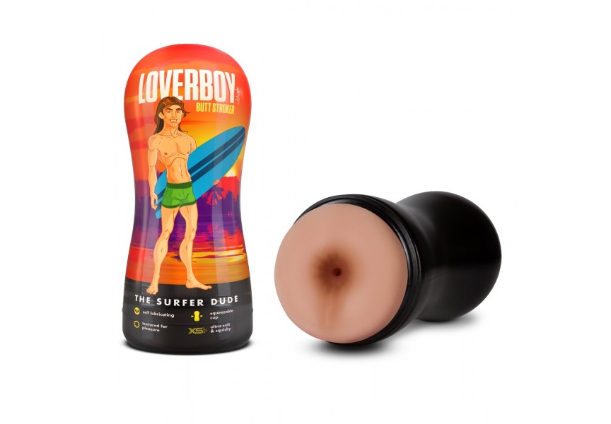 Blush Loverboy Surfer Dude Stroker Butt Beige 17.7cm