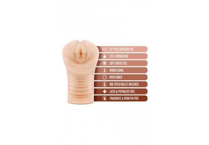 Ρεαλιστικό Ομοίωμα Αιδοίου Με Δόνηση - Blush M Elite Annabella Soft & Wet Vibrating Stroker 14.6cm