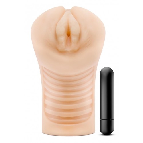 Ρεαλιστικό Ομοίωμα Αιδοίου Με Δόνηση - Blush M Elite Annabella Soft & Wet Vibrating Stroker 14.6cm