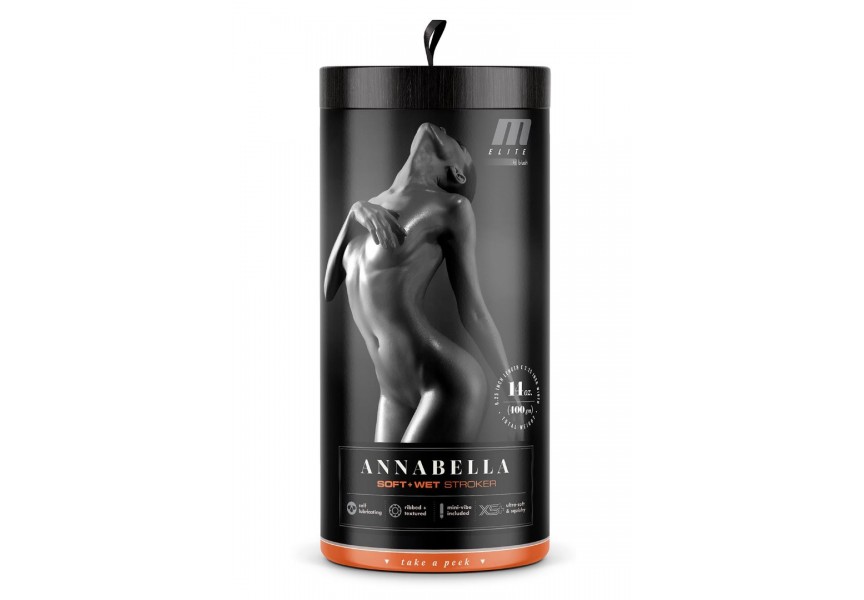 Blush M Elite Annabella Soft & Wet Vibrating Stroker 14.6cm