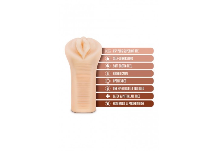 Ρεαλιστικό Ομοίωμα Αιδοίου Με Δόνηση - Blush M Elite Veronika Soft & Wet Vibrating Stroker 16.5cm