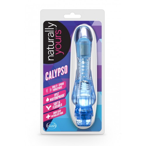 Μπλε Μαλακός Δονητής Jelly - Blush Naturally Yours Calypso Vibrator Blue 17cm