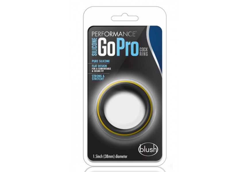 Blush Performance Silicone Go Pro Cock Ring Black & Yellow