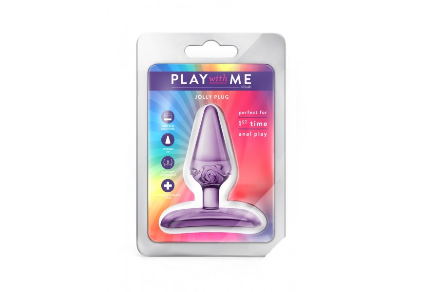 Μωβ Μικρή Πρωκτική Σφήνα - Blush Play With Me Jolly Anal Plug Purple 6.9cm