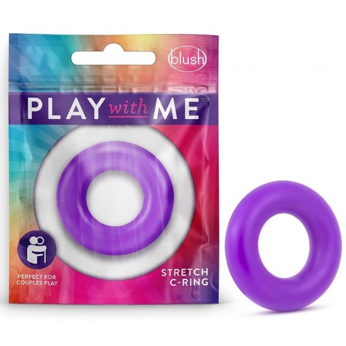 Μωβ Ελαστικό Δαχτυλίδι Πέους - Play With Me Stretch C Ring Purple