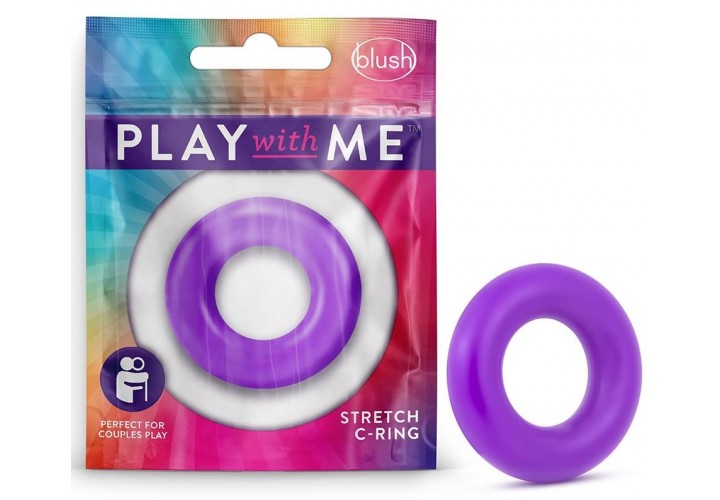Μωβ Ελαστικό Δαχτυλίδι Πέους - Play With Me Stretch C Ring Purple