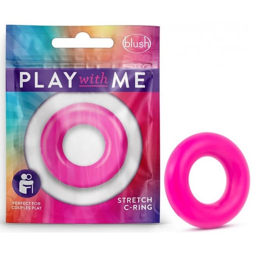 Ροζ Ελαστικό Δαχτυλίδι Πέους - Play With Me Stretch C Ring Pink