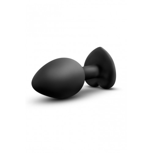 Πρωκτική Σφήνα Σιλικόνης Με Κόσμημα – Silicone Temptasia Bling Plug Small Black 7.5cm