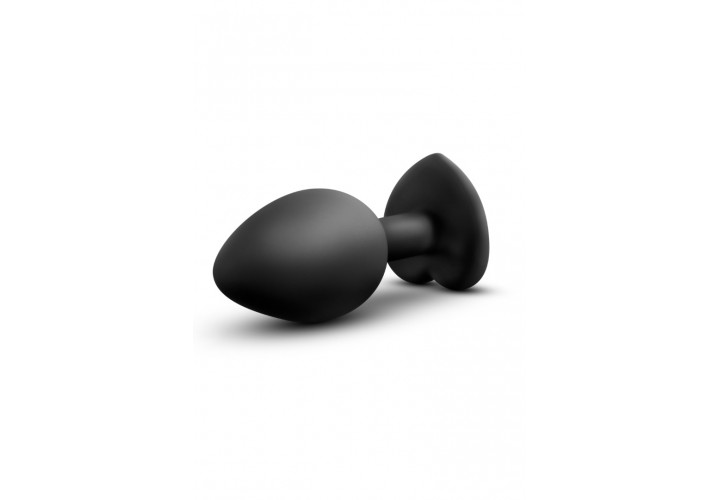 Blush Silicone Temptasia Silicone Bling Plug Small Black 7.5cm