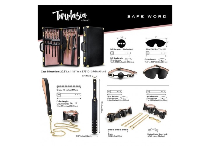 Πολυτελές & Πλήρες Φετιχιστικό Σετ Υποταγής - Temptasia Safe Word Luxury Bondage Kit With Suitcase
