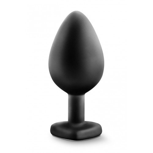 Πρωκτική Σφήνα Σιλικόνης Με Κόσμημα - Blush Temptasia Bling Silicone Anal Plug Medium Black 8.2cm