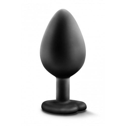 Blush Temptasia Bling Silicone Anal Plug Medium Black 8.2cm