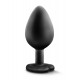 Πρωκτική Σφήνα Σιλικόνης Με Κόσμημα - Blush Temptasia Bling Silicone Anal Plug Medium Black 8.2cm